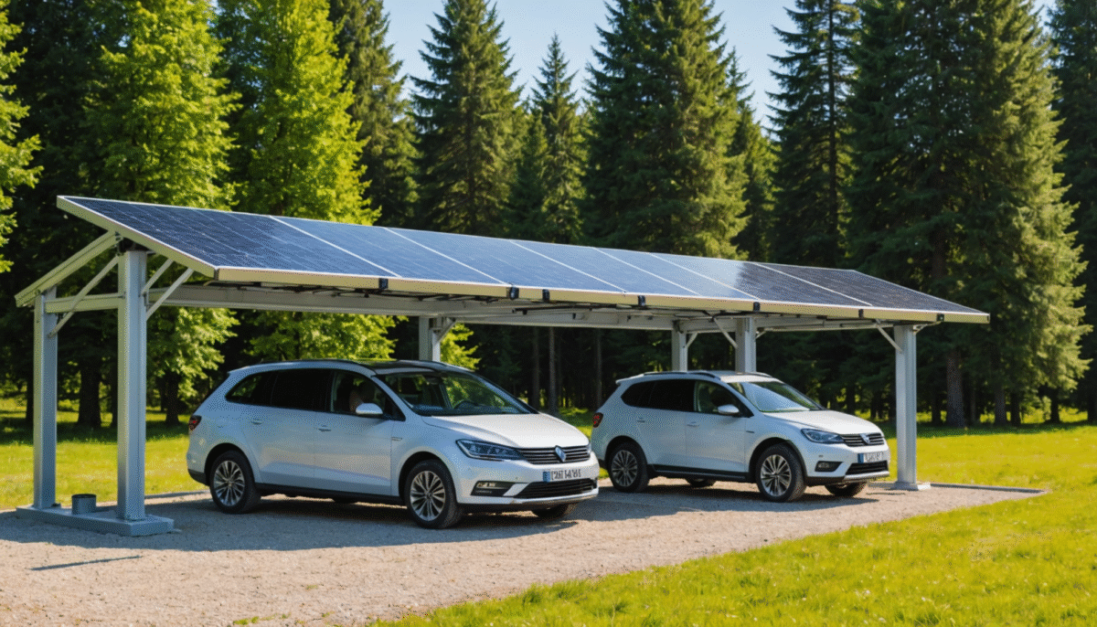 découvrez le carport solaire de 8 kw de genelios, une solution innovante pour l'énergie nomade, spécialement conçue pour les camping-cars, alliant autonomie et écologie.